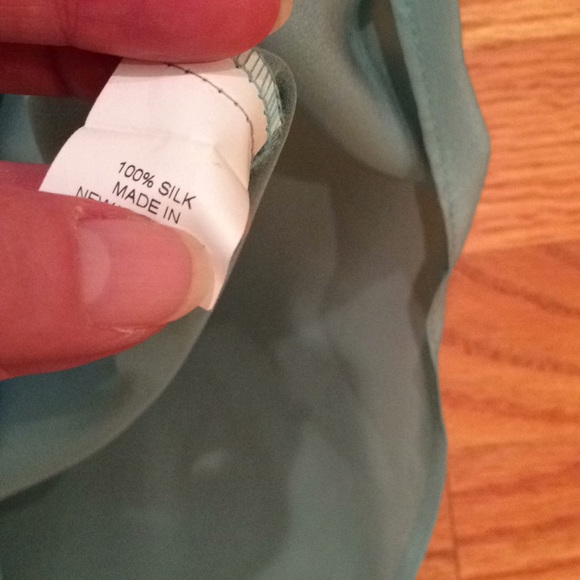 Barney’s Ruffle Sleeve Blue Silk Blouse - Picture 5 of 6